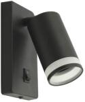 VITO Wall Light Fixture Lumo-W Gu10 Adjustable Angle With Switch Φ55X100mm 60X140mm Black & Transparent 2102250 VITO (2102250)
