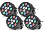 Showlite SPS-121 LED Smart Party Spot 12x1W RGBW 4-Darabos Készlet (KST48767)