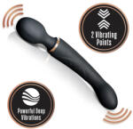 SuperLove Double Pleasure Wand Vibrator Black Vibrator