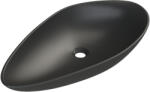 CeraStyle OLIVE - PULTRA ültethető - Top Counter - porcelán mosdó - MATT FEKETE - 60 x 35 cm (OC051H51W053) - aquamixwebaruhaz