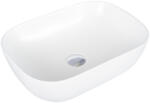 Eros SMILE 3 - PULTRA ültethető - Top Counter - porcelán mosdó - MATT FEHÉR - 46, 5 x 32, 5 x 13 cm (82MB6255) - aquamixwebaruhaz