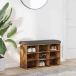 vidaXL antik fa szerelt fa cipőtároló pad 82x32x50 cm (857623)