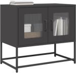 vidaXL fekete hidegen hengerelt acél TV-szekrény 68x39x60, 5 cm (853332)