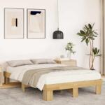 vidaXL ágykeret matrac nélkül 120x190 cm tömör fa tölgyfa (851958)