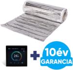 WENTOREX U-HEAT Alu-Mat elektromos fűtőszőnyeg 12 m2 / 1800 Watt + digitális Design WiFi termosztát / padlófűtés szett (AFHM-12-CD)