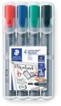 STAEDTLER Flipchart marker, 2 mm, kúpos, STAEDTLER "Lumocolor 356", 4 különböző szín (356 WP4) - nyomtassingyen