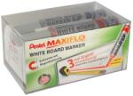 Pentel Táblamarker+törlő készlet 2, 5mm, kerek hegyű, Maxiflo Pentel, 4 klf. szín (MWL5M-4N) - nyomtassingyen