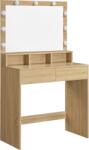  Fésülködőasztal tükörrel és világítással WESO SONOMA 80x140 cm