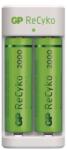 GP Batteries GP Eco E211 Akkutöltő + 2×AA GP ReCyko 2000 (B51214) - nyomtassingyen