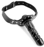  Szájpecek dildóval Deluxe ball gag with dildo black