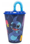 Stor Disney Lilo és Stitch, A csillagkutya szívószálas pohár, műanyag 430 ml NETE75030 (NETE75030)