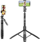 OBRALIX Selfie Stick, Tripod, Telecomanda Bluetooth, Rotire 360 , Universal, H33-155 cm (P015-012-2)