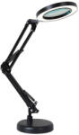 OBRALIX Lampa LED cu lupa, 2 Moduri de Prindere, 3 Moduri iluminare, 10 Niveluri de intensitate, Marire 10x, Neagra, OBRALIX (P010-010-1)