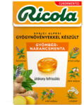 Ricola bomboane cu aromă de ghimbir, portocale și mentă - 40 g