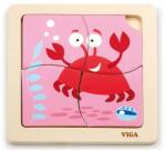 Viga Toys Fa képes kirakó puzzle Viga 4 db rák