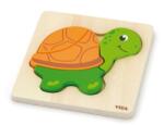 Viga Toys Fa képes kirakó puzzle Viga teknősbéka - lubeka