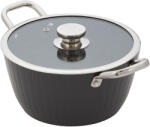JUDGE Cratita cu capac Judge Evertough, otel inoxidabil aluminiu, 24 cm, argintiu negru (HO-JD028)