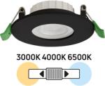 UltraLux Led луна за вграждане, димираща, черна, 6w, 3000k/4000k/6500k, 220-240v (lm6dcctmr16b)