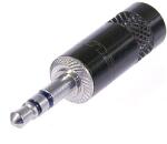 REAN NYS231B 3, 5 mm sztereó jack dugó, 4 mm átmérőjű kábelhez