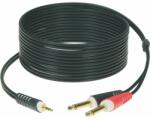 KLOTZ Y inzert kábel 2 x 6, 3 mm TS Jack - 3, 5 mm TRS Jack