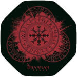 KONIX - DRAKKAR Kattegat Gaming Szőnyeg kör alakú, Fekete-Piros (KX-DK-FMAT)