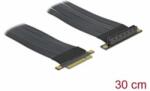 Delock PCI Express Riser kártya x8 - x8 hajlékony kábellel, 30 cm (85766) - aqua