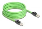 Delock RJ45 hálózati kábel Cat. 6A apa apa SF/UTP alkalmas kábelvezető láncokhoz PUR (TPU) 5 m zöld (80891) (80891)
