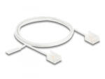 Delock RJ45 hálózati kábel Cat. 6 UTP ultravékony 1 m fehér rövid csatlakoztatókkal (80774) (80774)