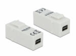Delock Keystone modul, mini DisplayPort-csatlakozóhüvely > mini DisplayPort-csatlakozóhüvely (86387) - aqua