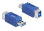 Delock USB 5 Gbps adapter A-típusú USB apa B-típusú USB anya (elforgatott elrendezés) (67217) (67217) - aqua