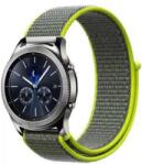MYBANDZ Velcro flexibil stofă curea de ceas 22mm gri-neon verde (22SKU16167)