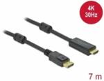 Delock Passzív DisplayPort 1.2 - HDMI kábel 4K 30 Hz 7 méter hosszú (85961) (85961) - aqua