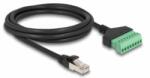 Delock RJ45 Kábel Cat. 6 apa - Terminal Block Adapter 2 m 2-rész (66041)