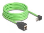 Delock RJ45 hálózat bővítő kábel Cat. 6A apa felfelé néző csatlakozódugóval - anya SF/UTP alkalmas kábelvezető láncokhoz PUR (TPU) 5 m