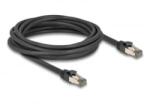 Delock RJ45 hálózati kábel Cat. 6A U/FTP ultrahajlékony belső fém borítással 5 m, fekete (80243) (80243)