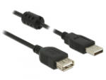 Delock USB 2.0-s bővítőkábel A-típusú csatlakozódugóval > USB 2.0-s, A-típusú csatlakozóhüvellyel, 5 (84887) (84887) - aqua