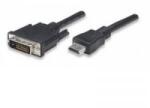 TECHLY HDMI / DVI Csatlakozókábel [1x HDMI dugó - 1x DVI dugó, 24+1 pólusú] 5.00 m Fekete