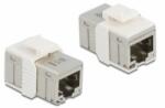 Delock fémszínű adapter RJ45 anya - RJ45 anya Cat. 6A (86012) (86012)