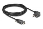 Delock USB 2.0 kábel USB Type-C apa csatlakozó csavarokkal - USB Type-C apa csatlakozó csavarokkal ívelt bal / jobb PD 3.0 60 W 5 m (80959) (80959)
