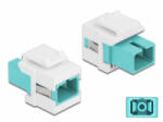 Delock Keystone modul SC Simplex aljzat - SC Simplex aljzat vízkék / fehér (86716) - aqua