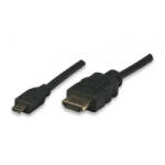 TECHLY HDMI Csatlakozókábel [1x HDMI dugó - 1x HDMI dugó, D mikro] 3.00 m Fekete