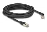 Delock RJ45 hálózati kábel Cat. 6A S/FTP 45 -ben jobbra hajlított apa egyenes apa 5 m fekete (80499) (80499)
