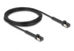 Delock RJ45 vékony hálózati kábel Cat. 8.1 U/FTP hajlítható akár 40 Gbps fekete 3 m (80942) (80942)