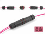 Delock optikai szálas kábel csatlakozó LC duplex anya LC duplex anya OM4 vízálló (87879) - aqua