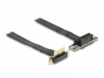 Delock PCI Expressz riser kártya x1 apa 90 -os szögben - x1 szlot 90 -os szögben kábellel 30 cm (88042) (88042) - aqua
