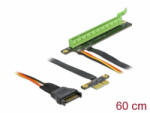 Delock PCI Express Riser kártya x1 - x16 hajlékony kábellel, 80 cm (85763) - aqua