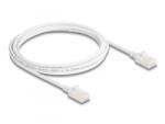 Delock RJ45 hálózati kábel Cat. 6A apa apa robosztus csatlakozóval ipari felhasználásra U/UTP Slim 2 m, fehér (80360) (80360)