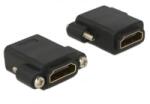 Delock Adapter Gyors-sebességű HDMI anya > HDMI anya rögzítővel (85125) (85125) - aqua