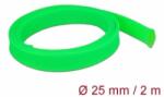 Delock Fonott kábelharisnya nyújtható 2 m x 25 mm zöld (20749) (20749)
