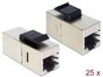 Delock Keystone modul, RJ45-aljzat > RJ45-aljzat, Cat. 6 kisméretű 25 db. -os (86626) (86626)